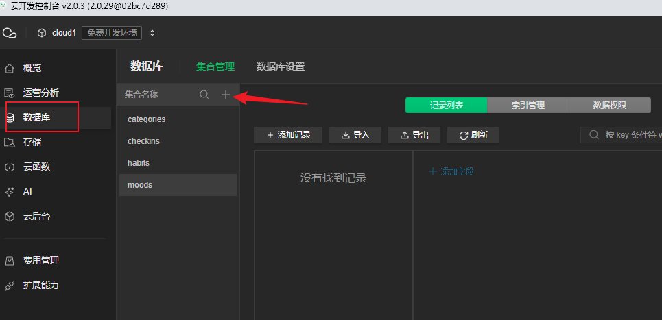 图：云开发控制台数据库新建集合