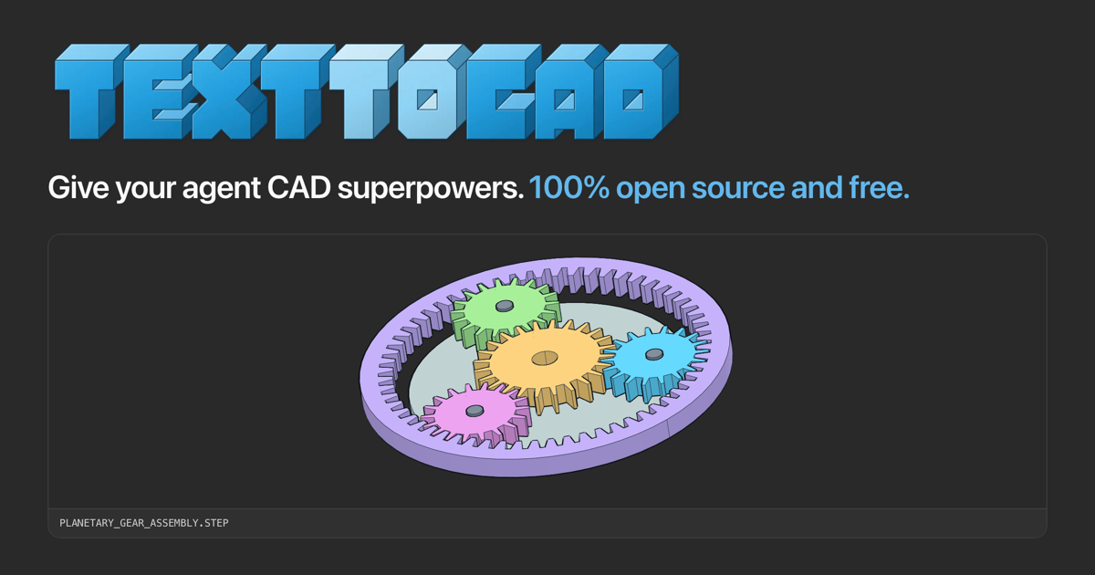 图:text-to-cad 官方社交预览图